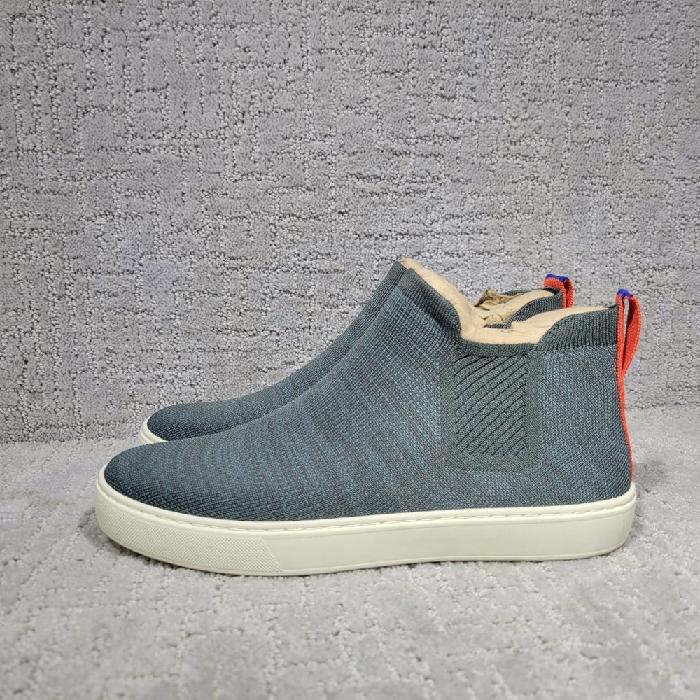 Rothy's The Chelsea Green Fog Melange Knit Pull On Ankle Boots US Size 7.5, 8, 9